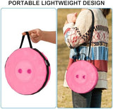 Upgraded Foldable Stool Thickened, Portable Collapsible Stool Retractable Stool for Fishing, Hiking Tours, BBQ, Parties, Outdoor Activities（Pink）