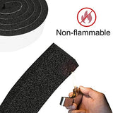 2 Rolls 2 Inch W 1/2 Inch T Weather Stripping Air Conditioner Open Cell Foam Seal Tape, Window Insulation High Resilience Seal Strip for Doors Window,Total 11FT