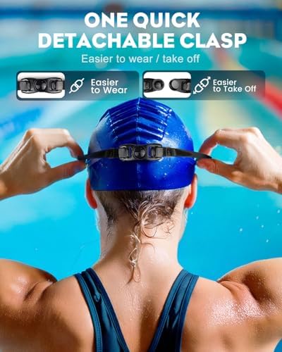 Rantizon Swim Goggles 2 Pack, Wide View Anti Fog&UV Swimming Goggles for Audlt, No Leaking Pool Accessories for Men Women Kid