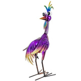 giole Metal Wacky Rooster Garden Statue for, Patio, Backyard, Lawn
