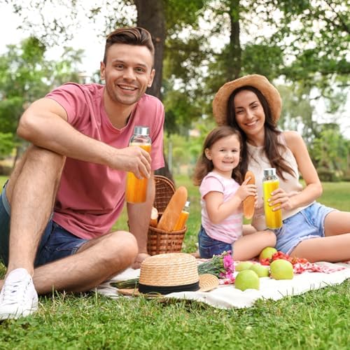 [10 Pack]18 oz Glass Water Bottles with Lids, Juice Bottles, Clear glass juice bottle for juicing, Eco-Friendly Reusable Glass Juicing Bottles with Stainless Steel Lid, BPA Free,Leak-Proof