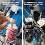 Collapsible Water Bottles 20.6oz, Silicone Foldable Portable Travel Water Bottle, Folding Lightweight Reusable Leakproof for Traveling Camping Hiking Cycling Yoga Sports Outdoor