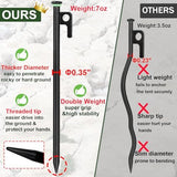 20Pcs Tent Stakes, 16in Heavy Duty Tent Stakes, Dia 0.35" Forged Steel Stakes Heavy Duty for Tent Used on Rocks, Grassland, Snowfield(20Pcs 16in Stakes)