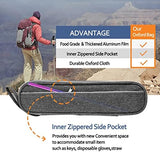 Portable Reusable Travel Utensils Silverware With Case, Camping Cutlery Set, Chopsticks and Straw, Flatware With Case, Stainless Steel Top (Blue)