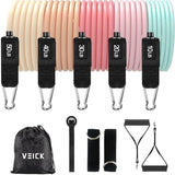 VEICK Resistance Bands, Exercise Bands, Workout Bands Set for Working Out with Handles for Men Women, Elastic Exercising Bands for Fitness Weights Work Out at Home Gym
