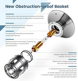 Bathroom Sink Drain, Vessel Sink Pop Up Drain with Detachable Basket Stopper,Anti-Explosion and Anti-Clogging Drain Strainer, Sink Drain Assembly Without Overflow Polished Chrome, REGALMIX RWF082A