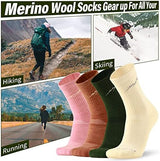 Merino Protect Merino Wool Socks for Women: Winter Hiking, Hunting, Cycling, Soft Cushion, Warm, Casual Thermal Socks