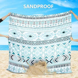 Beach Blanket Waterproof Sandproof Extra Large Beach Mat 79" X 83"/120"x108"for 1-8 Adults Quick Drying Durable Outdoor Picnic Mat for Beach Travel Camping Hiking