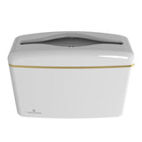 Countertop Multifold Hand Paper Towel Dispenser by Oasis Creations, Single Sheet Dispensing – Glossy White