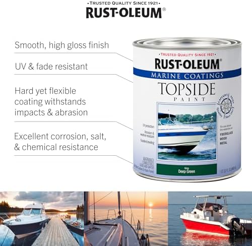 Rust-Oleum Available 207005 Marine Topside Enamel Paint, Battleship Gray, 1-Quart, 32 Fl Oz (Pack of 1)(Packaging May Vary)
