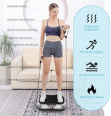 AXV Vibration Plate Exercise Machine Whole Body Workout Portable Mini Vibrate Fitness Platform Lymphatic Drainage Machine for Weight Loss Shaping Toning Wellness Home Gyms Workout (Mini)