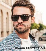 KALIYADI Polarized Sunglasses for Men, Lightweight Sun Glasses with UV Protection for Driving Fishing Golf