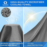 Sukkeen [4 Pack Cooling & Microfiber Towel (40'x12'),Soft Breathable Ice Towel for Yoga, Sport, Running,Gym & More Activities