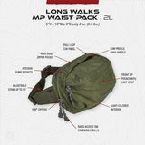 Vertx Long Walks MP 2L Tactical Waist Fanny Pack Concealed Carry Gear Bag for Travel, CCW, EDC, Work, Hiking, Outdoor