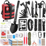 LUXMOM Survival Kit and First Aid Kit, 142Pcs Professional Survival Gear and Equipment with Molle Pouch, for Men Camping Outdoor Adventure/Gifts for Men Dad Christmas