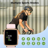 Fitness Tracker Watch with Heart Rate Monitor, Activity Tracker with Pedometer, Sleep Monitor, Calories & Step Counter, 5ATM Waterproof Smart Watch for Women Men Health Fitness Watch for Sports