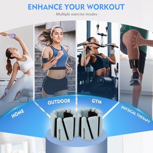 Wrist Ankle Weights Set of 2(1 lb/2 lbs Each) Adjustable Weights Training Intensity for Strength Training Walking Running Yoga Pilates Jogging for Women Men