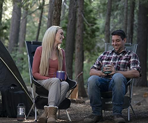 MARCHWAY Lightweight Folding High Back Camping Chair with Headrest, Portable Compact for Outdoor Camp, Travel, Picnic, Festival, Hiking, Backpacking (Highback Green)