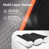 ALPHA CAMP Oversized Camping Folding Chair, Heavy Duty Support 450 LBS Steel Frame Collapsible Padded Arm Chair with Cup Holder Quad Lumbar Back, Portable for Outdoor