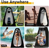 Portable Toilet with Pop Up Privacy Tent,XL Large Portable Toilet for Adults, Outdoor Camping Shower Tents Changing Room Emergency Folding Toilet Tent Kit with Carry Bag for Camping/Hiking