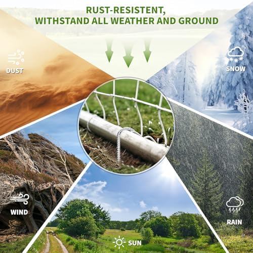 12 Inch Ground Stakes Heavy Duty J Hook 30-Pack Metal Spikes Galvanized Ground Hooks Anchors Rebar Ground Stakes for Fence Tent Gazbo Bounce House and Outdoor Decorations Inflatables