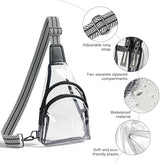 Clear bags Stadium Approved Crossbody Sling Bag Fanny Pack Backpack Purses for Women Men Belt bag for stadium events