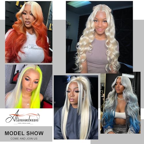 Alimoonbeam 613 13x6 Lace Front Wig Human Hair 200 Density Blonde Body Wave Lace Front Wigs Blonde Wig Human Hair Hd Lace Frontal Wigs 13x6 (30 Inch)