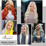 Alimoonbeam 613 13x6 Lace Front Wig Human Hair 200 Density Blonde Body Wave Lace Front Wigs Blonde Wig Human Hair Hd Lace Frontal Wigs 13x6 (30 Inch)