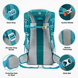 HOMIEE 50L Hiking Backpack Travel Bag Waterproof Camping Rucksack with Rain Cover Lightweight Backpacking Backpack