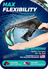 CAPAS Snorkel Fins, Swim Fins Travel Size Short Adjustable for Snorkeling Diving Adult Men Women Kids Open Heel Swimming Flippers