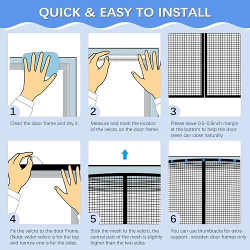 Garage Door Screen for 1 Car Garage 9x8FT, Magnetic Screen Garage with Retractable Fiberglass Mesh and Heavy Duty Weighted Bottom, Easy Assembly & Pass, Hands Free Screen Door Kit