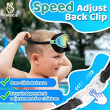 Vvinca Swim Goggles with Nose Cover, 2 Pack Wide View Diving Mask Anti-Fog UV No Leak Toddlers Swimming Goggles for Kids 3-15