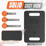 Yes4All Cast Iron Ruck Weight, Weighted Plate for Rucking, Swings, Squat, Strength Training - Multiple Weights: 10LB to 45LB