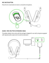 Razer BlackShark V2 X Gaming Headset: 7.1 Surround Sound - 50mm Drivers - Memory Foam Cushion - For PC, PS4, PS5, Switch - 3.5mm Audio Jack - Black