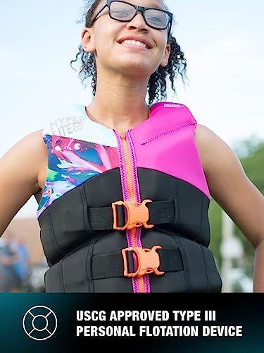 HyperLite Elite Kids Life Jacket, US Coast Guard Approved, Great for Any Water Sports Activity Including Boating, Paddle & Swimming