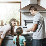 WOWOW Pot Filler Faucet Matte Black, Brass Pot Filler Wall Mount Kitchen Stove Faucet with Double Joint Swing Arms