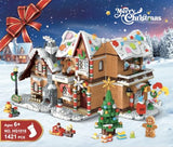 3 Style Christmas Gingerbread House Building Set with Lights - 2025 Christmas Castle Village Building Block Toy with Santa Claus Xmas Tree Train Gifts for Adults Kids Girls Boys Ages 6+ (1477PCS)