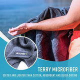 4Monster 4 Pack Microfiber Camping Towel Quick Dry, Super Absorbent Travel Towel with Waterproof Bag, Lightweight Boat Towel for RV, Sport, Gym, Beach, Pool, Swim,Family Trip