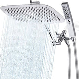 G-Promise All Metal 12 Inch Dual Shower Head with Handheld Combo, Rain Shower Head, Adjustable Extension Arm, Smooth 3-Way Diverter, 71 Inch Extra Long Hose - A Bathroom Upgrade (Chrome)
