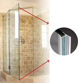 Glass Door Side Seal Strip 98 Inch Frameless Shower Door Sweep for 1/4" Framelss Glass Door Flexible