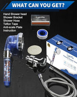 Luxsego Filtered Shower Head for Hard Water with Stop, High Pressure 4-Mode Shower Heads Built-in Power Spray to Clean Corner, Tub & Pets, Water Softener Handheld Shower to Remove Chlorine & Fluoride