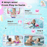 Vvinca Separable Toddler Swim Vest Fit 22-66 Lbs（1-6 Years）|2025 Newest 3 in 1 Pool Float & Arm Bands Boys and Girls, Adjustable Sturdy Safety for Infant 1 2 3 4 5 6 Year