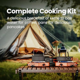 Propane 2 Burner Camping Stove with Carrying Bag, Portable Folding Gas Stove for Camping, Backpacking Camp Stove for Outdoor Cooking, With 17,000 BTU Adjustable Burners for BBQ, Tailgating