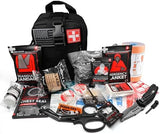 Survival First Aid Kit with Israeli Bandage, Splint, Chest Seal, Tactical Military Combat Molle IFAK for Wound Care, Bleeding Control, Trauma Hemorrhage and More