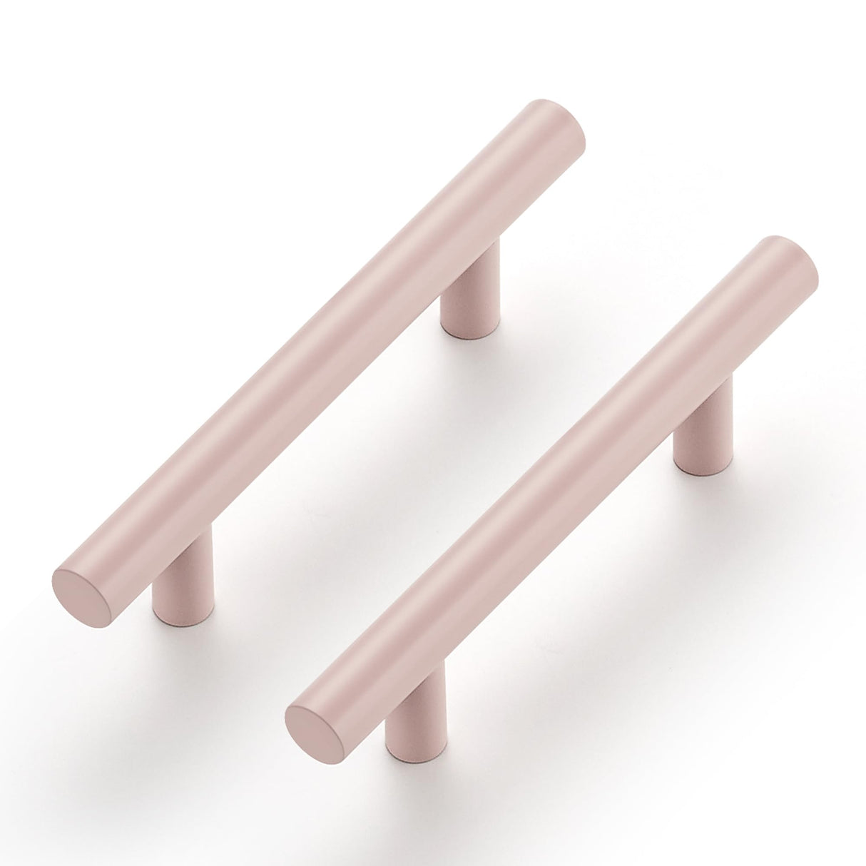 Ravinte 50 Pack | 5 Inch Cabinet Pulls Pink Stainless Steel Kitchen Drawer Pulls Cabinet Handles 5 InchLength, 3 Inch Hole Center