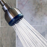 Aqua Elegante High Pressure Showerhead Brushed Nickel - Best Wall Mount, Bathroom, RV Shower Head For Low Flow Showers, 2.5 GPM - Brushed Nickel