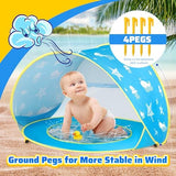 Monobeach Baby Beach Tent Ocean Pop Up Portable Shade Pool UPF50+ UV Protection Sun Shelter for Infant with Easy Set Up Canopy
