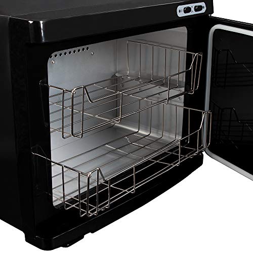 ForPro Professional Collection Premium Hot Towel Warmer, 23L Extra Large Capacity, Two Stainless Steel Racks, Black