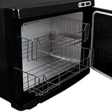 ForPro Professional Collection Premium Hot Towel Warmer, 23L Extra Large Capacity, Two Stainless Steel Racks, Black