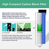 iSpring F3WGB32B 4.5” x 20” 3-Stage Whole House Water Filter Replacement Pack Set with Sediment and Carbon Block Cartridges Reduces up to 99% Chlorine, White